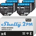 Shelly Plus 2PM | Wlan 2 Kanäle Smart Relais Schalter 4er Pack