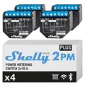 Shelly Plus 2PM 4 Stück 2-Kanal 16A WiFi Bluetooth Leistungsmessung Rollläden