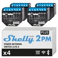 Shelly Plus 2PM Smart-WLAN-Modul, 2 Kanäle, 16 A, 4 Stück