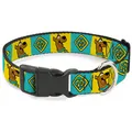 Plastic Clip Collar Scooby Doo Pose and Dog Tag Blocks Yellow/Blue W (US IMPORT)