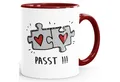 MoonWorks Tasse Kaffee-Tasse Passt!!! 2 Puzzleteile Geschenk Liebe Valentinstag, Keramik