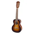 Fame Deluxe Guitarlele Tenor Ukulele, Kompakte 6-Saitige Gitarren-Ukulele, Fichtendecke, Mahagoni Korpus, 431mm Mensur, Walnuss Griffbrett, 18 Bünde, Sunburst Finish