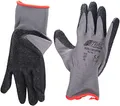 NITRAS Nylotex 3520 Nylon-Latexhandschuhe Arbeitshandschuhe 12 PAAR, Grau/Schwarz, 7/M