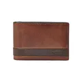 Fossil Brieftasche für Herren Quinn, 100% Leder Bifold braun 11,4 cm L x 2,5 cm B x 9,5 cm H ML3653200
