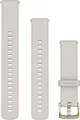GARMIN - Quick-Relase 18 mm, Silikon, elfenbein, 3-teilig, Schließe - Edelstahl