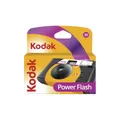 Kodak Power Flash 39 Aufnahmen – Einwegkamera 35 mm, integrierter Blitz, ISO 800, Fester Fokus, optischer Sucher, manuelles Zurückspulen – Schwarz