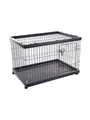 FLAMINGO - Dogkennel on Wheels Pasy - Black - 97.5 x 66.5 x 69cm