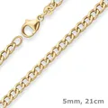 5mm Armband Panzerkette Goldarmband Armschmuck aus 333 Gold Gelbgold 21cm