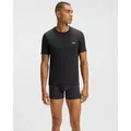 Dunkelgrünes T-Shirt mit besticktem Logo (3er-Pack)