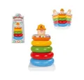 Pilsan Stapelspielzeug Bunter Stapelturm 03267, (6-tlg), Stapelspaß, 5 bunte Ringe, Stapelpyramide