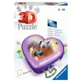 Ravensburger 3D Puzzle Herzschatulle Pferde 54 Teile Aufbewahrungsbox ab 8 Jahre
