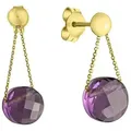 CELESTA Paar Ohrhänger 375/- Gelbgold Amethyst gelb