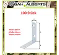 100 STÜCK GAH Stahl send verzinkt Holzwinkel / Stuhlwinkel 60 x 60 x 16 x 1,75mm