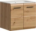 xonox Badezimmer Ice Badschrank Waschbeckenunterschrank Waschtisch Oak 60x55x46