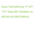 Equip Tischhalterung 17"-49"/ 1TFT 20kg 360° Gasfeder sw retail 650180 (40158672