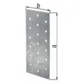 Alberts Lochplatte 200 x 60 mm, sendzimirverzinkt, 1 Stck (Lochplatte) (33195 5)