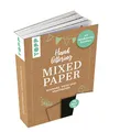 Handlettering Mixed Paper Block - Schwarz, Weiß, Kraftpapier - A6: 75 Feste Papiere zum Lettern (DIN A6, 220 g/m²), je 25x Weiß, Schwarz und Kraftpapier, mit Handlettering-Grundkurs und Inspirationen