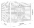 Pavillon Garten-Lounge 2 19 mm natur