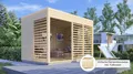 Pavillon BERTILO "Pavillon Modern Art 2", beige (natur), B/H/T: 232cm, Pavillons, Pavillon