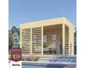 Pavillon Bertilo Unico 2 inkl. Fußboden 337 x 234 cm natur