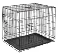 Kerbl Tiertransportbox Kerbl Gittertransportbox klappbar schwarz 92x63x74cm 2 Türen 81366