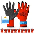 TK Gruppe Timo Klingler 10x Paar EN388 Arbeitshandschuhe Herren - Gr 8-9 (S-M) - Extra Power Grip - Handschuhe & Gartenhandschuhe - Work Gloves für Garten, Montage & Mechaniker