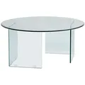 Vente-Unique Couchttisch, Transparent, Glas, Uni, Rund, 90x41x90 cm, Wohnzimmer, Wohnzimmertische, Couchtische