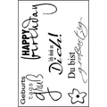 Stempel Clear "Geburtstagsgruß" - 5-teilig transparent - Scrapbooking