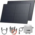 SOLARWAY Balkonkraftwerk 1000 Watt EcoFlow 600/800W Solaranlage Steckerfertig Komplettset Stockschrauben Halterung