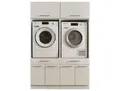 Hauswirtschaftsraum Laundreezy, Weiß, 2 Schublade(n) Schubladen, 135x200x67.5 cm, Waschküche, Hauswirtschaftsraum
