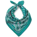 LOVARZI Bandana Grün Teal Blau für Herren & Damen - Motorrad Tuch Gesicht - Vielseitiges Kopftuch Herren Sommer & halstuch herren