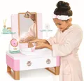 Disney Princess Style Collection Day Deluxe Spa für Mädchen mit realistischem Dampf, Hautpflegeutensilien und echtem fließendem Wasser, 20-teilig