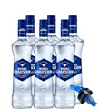 Wodka Gorbatschow (6x0,7l) Set 37,5% vol inkl. Ausgießer GRATIS- Premium Vodka - Eiskalt, glasklar und absolut rein, milder Geschmack