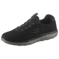 Skechers Summits Slip-On Sneaker Slipper, Freizeitschuh mit komfortabler Memory Foam-Ausstattung schwarz 43 EU
