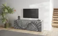 OTTO home Lowboard Snake, TV-Möbel, TV-Schrank, Media-Board, Breite 181 cm, viel Stauraum, mit Siebdruck-Front, 3 Türen, bodenstehend, stilvoll & funktional