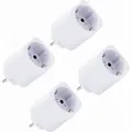 Shelly Plug M Gen3 weiß 4-pack - kleiner smarter Stecker mit WLAN und Bluetooth-Konnektivität und Leistungsmessung