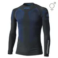 Motorrad Langarmhemd Held 3D-Skin Cool Top Farbe: Schwarz/Blau Gr: XL