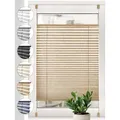 Sonello Plissee crush Klemmfix ohne Bohren, blickdicht, Klemmfix, verspannt, 45cm x 100cm Cappucino Faltrollo, Easyfix, Blickdicht, Lichtschutz Sonnenschutzrollo verspannt, Jalousie Rollo für Fenster & Tür, einfache Montage, in verschiedenen Farben und Größen braun 45 cm x 100 cm