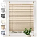 Sonello Plissee Crush Klemmfix ohne Bohren 45cm x 100cm Cappuccino Faltrollo Plisseerollo Jalousie für Tür & Fenster Blickdicht Sichtschutz Sonnenschutz Fertifplissee Rollo