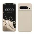 kwmobile Handyhülle für Google Pixel 8 Pro Hülle, für Pixel 8 Pro Case - Hülle Silikon - kabelloses Laden - Creme