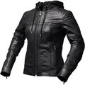 Modeka - Motorrad Damen Lederjacke 40 - Edda II - abnehmbare Kapuze - schwarz