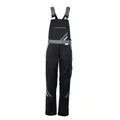 Planam  Highline Damen Latzhose schwarz/schiefer/zink Gr. 36, 2719036