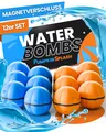 12x Wasserbomben wiederverwendbar in 2 starken Team-Farben [in Blau + Orange