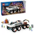 Lego City Command Rover und Kranlader Weltraum Spielzeug Bauset 4 Astronauten Spielzeug Minifiguren Weltraumroboter 2 Alien Actionfiguren Geschenk für 7 Jahre alte Jungen Mädchen Kinder 60432