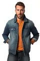 JP 1880 Herren große Größen Übergrößen Menswear L-8XL Jeansjacke, Brusttaschen, Knopfleiste Blue Denim 7XL 826234902-7XL