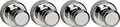 Maul Neodym Magnet (Ø x H) 15mm x 20mm Kegel Silber 4 St. 6168796