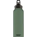SIGG - Alu Trinkflasche - Sportflasche WMB Traveller Leaf Green - Klimaneutral Zertifiziert - kohlensäurehaltige Getränke - Auslaufsicher, Federleicht, BPA-frei - Outdoor Sport & Fitness - Grün - 1,5L