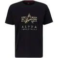 Alpha Industries Kurzarmshirt Camo PP T schwarz M (48/50)