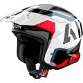 Airoh TRR II Jupiter, Jethelm - Weiß/Schwarz/Grau/Rot - XL