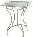 CLP Gartentisch Asina quadratisch 60x60 cm, romantischer Bistrotisch im Jugendstil, Beistelltisch aus Eisen, für Terrasse, Balkon und Garten, Farbe:antik-grün